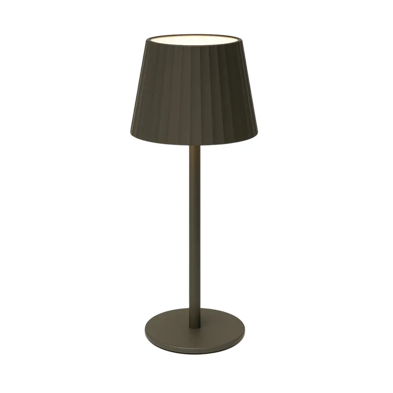 Well Home Lámpara de Mesa Negra LED recargable con 24 luces blancas cálidas y 3 niveles de brillo Ø27,5x9cm - Decoración