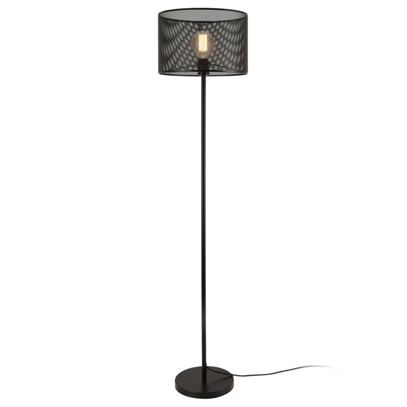 [lux.pro] Lámpara de pie Arensburg - 153 x ø 35 cm - Lámpara de suelo - Diseño Moderno - Negro