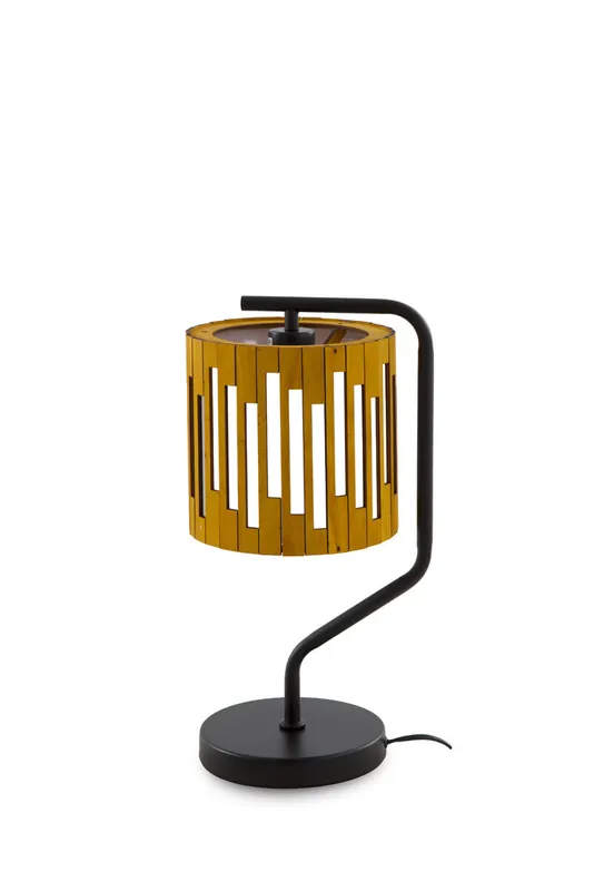 Lámpara de sobremesa de contrachapado color miel - Decoración