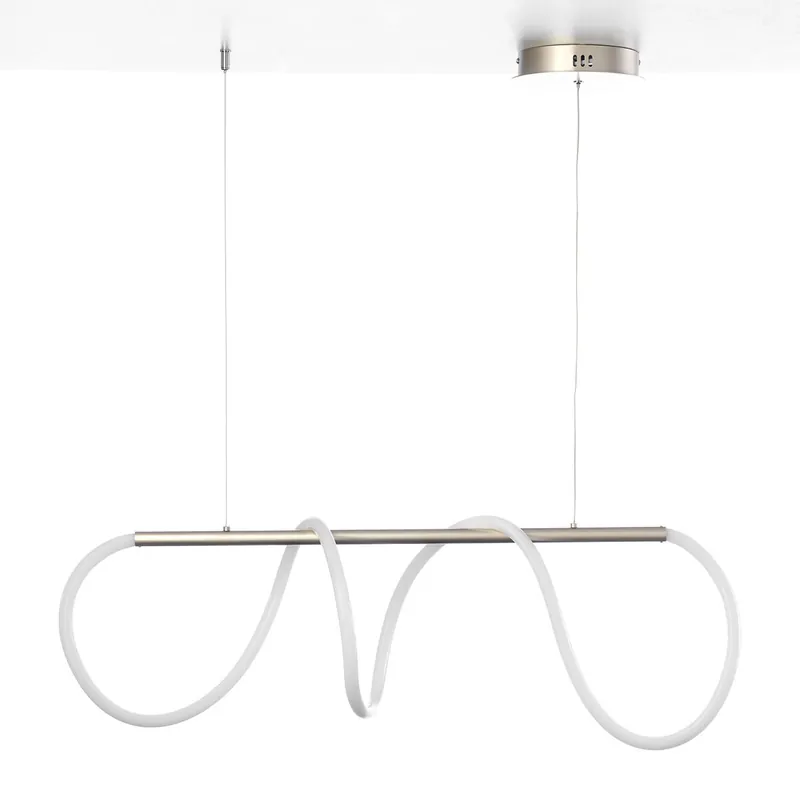Lámpara de techo AMANDA 1 luz led 40w 120x90x90cm color plata - Decoración