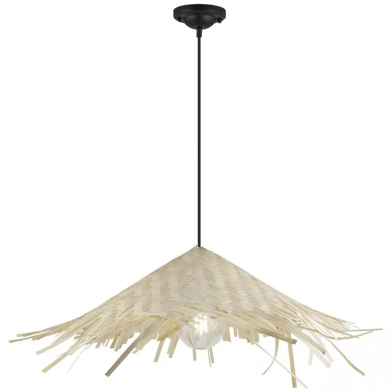 lampara de techo bambu color beige serie pipper 70cm - Decoración