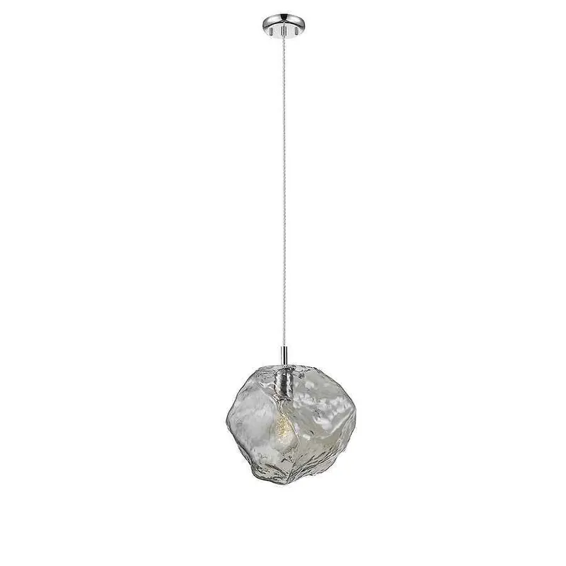 lampara de techo cristal color cromo serie 27cm - Decoración