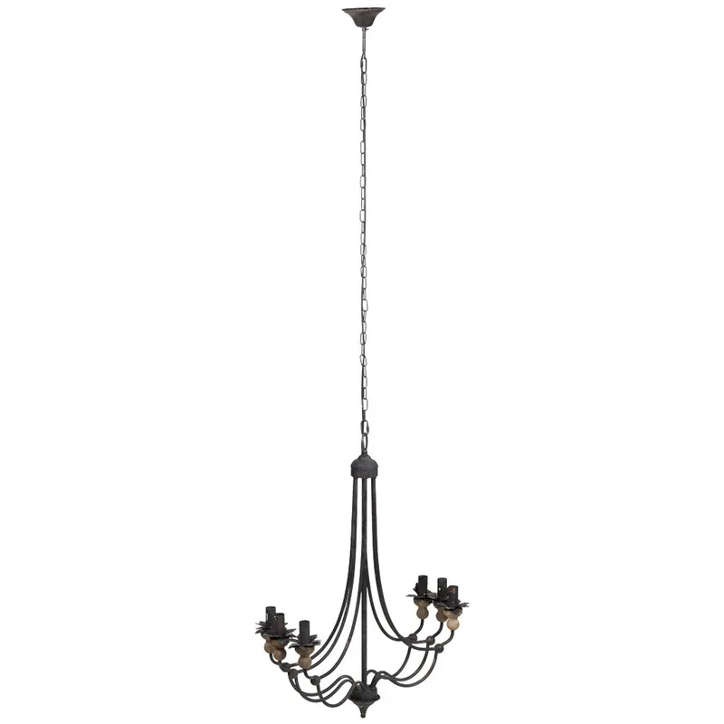 Lámpara de techo de metal negro D69x86h cm - Decoración