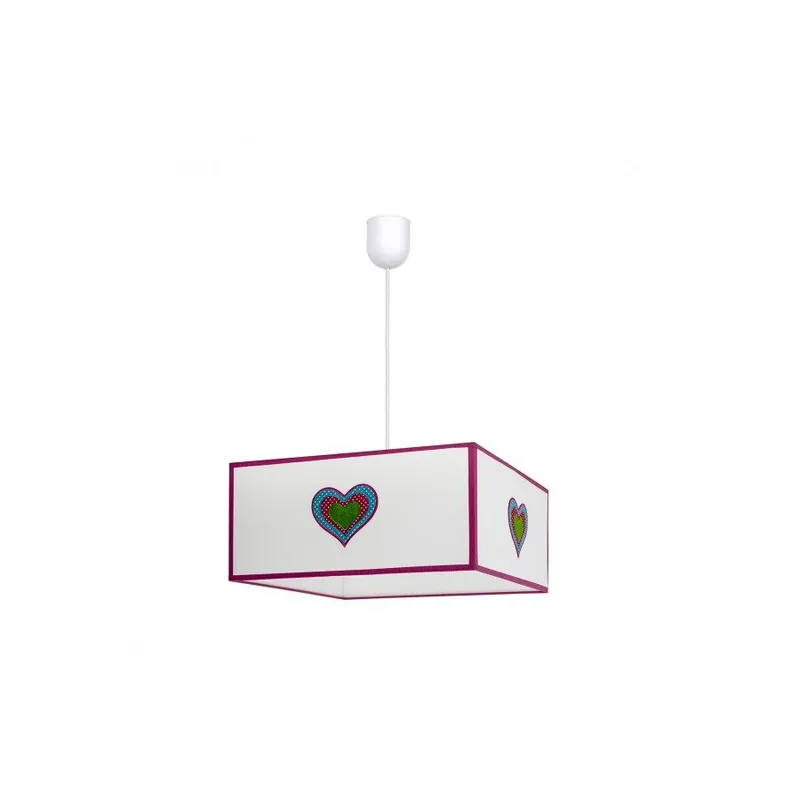 lampara de techo metal color rosa serie amor 35cm - Decoración