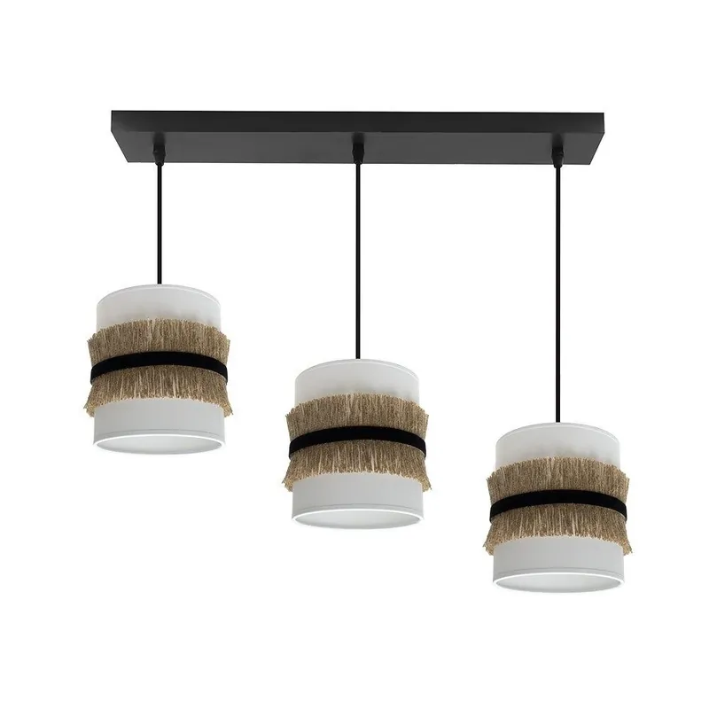 lampara de techo metal color negro serie angola 70cm - Decoración