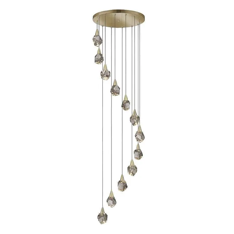 lampara de techo metal color dorado serie aquaria 62cm - Decoración