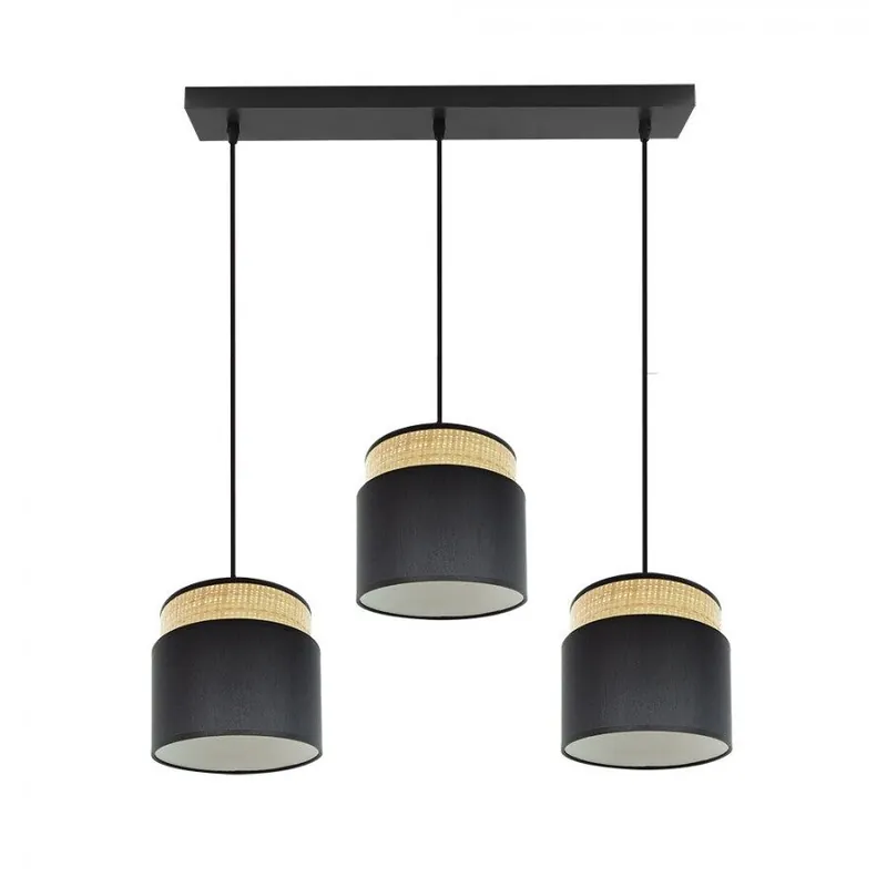 lampara de techo metal color negro serie kandy 68cm - Decoración