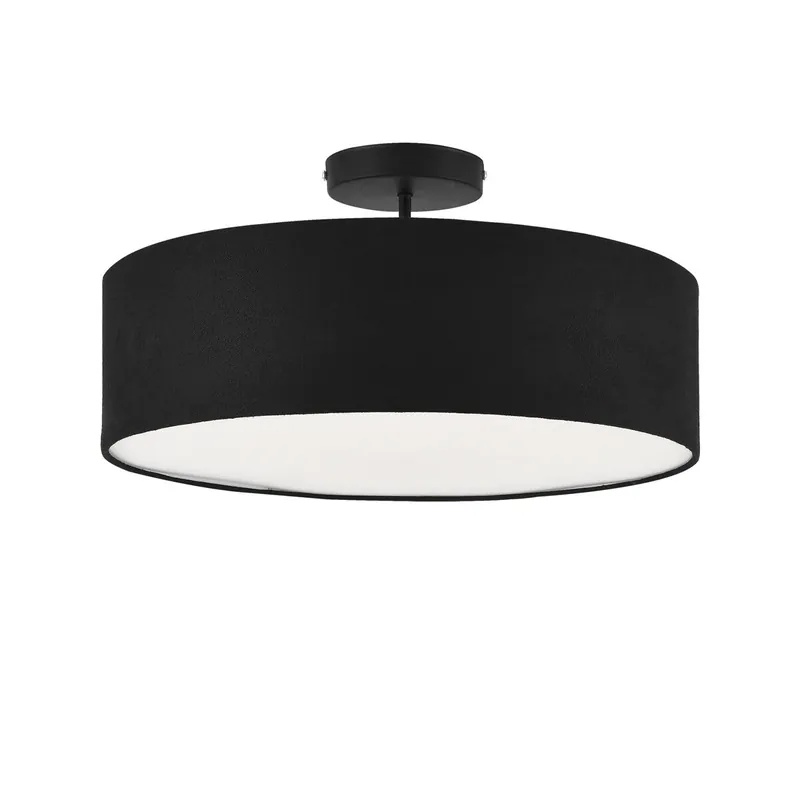 [lux.pro] Lámpara de techo - Missouri 30 x 45 cm Diseño - Luz - Interior - Soporte Cuadrado - Plástico - Efecto Textil - Negro / Blanco
