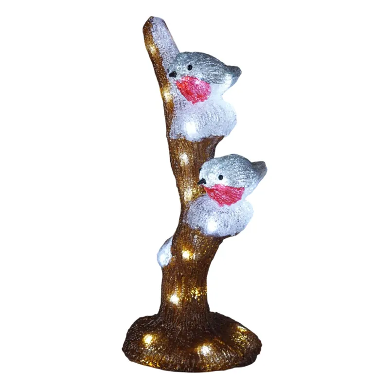 Well Home Lámpara decorativa en forma de Pájaros en árbol con 30 LEDs blancos - Decoración