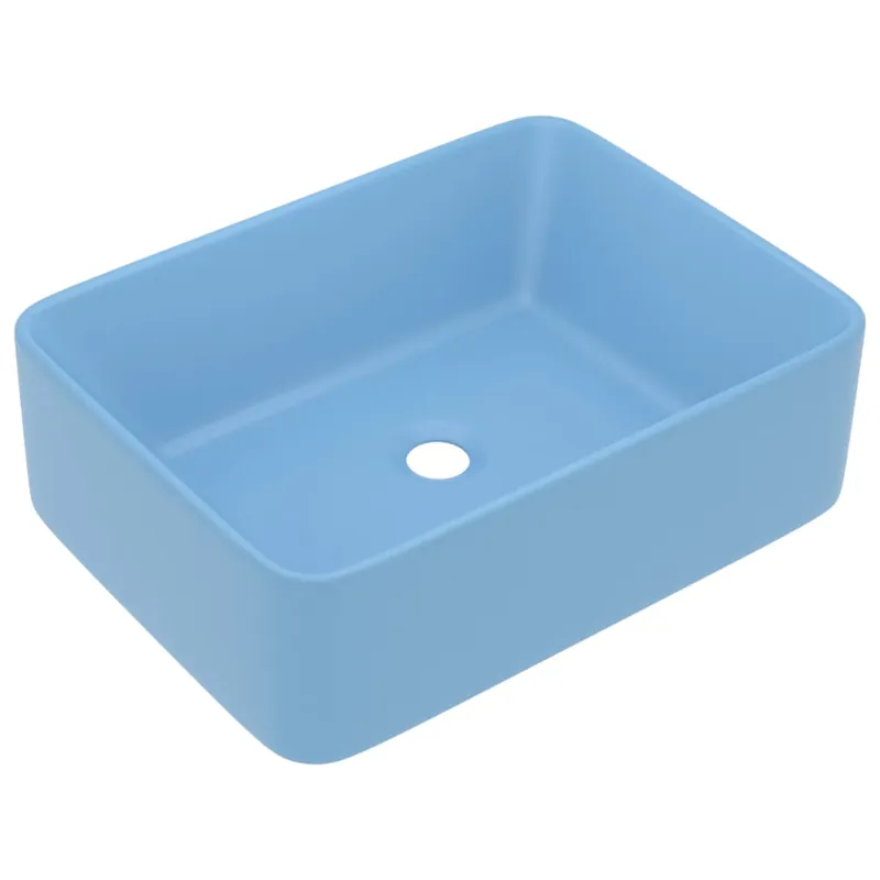 vidaXL Lavabo de lujo de cerámica crema mate 41x30x12 cm - Baño