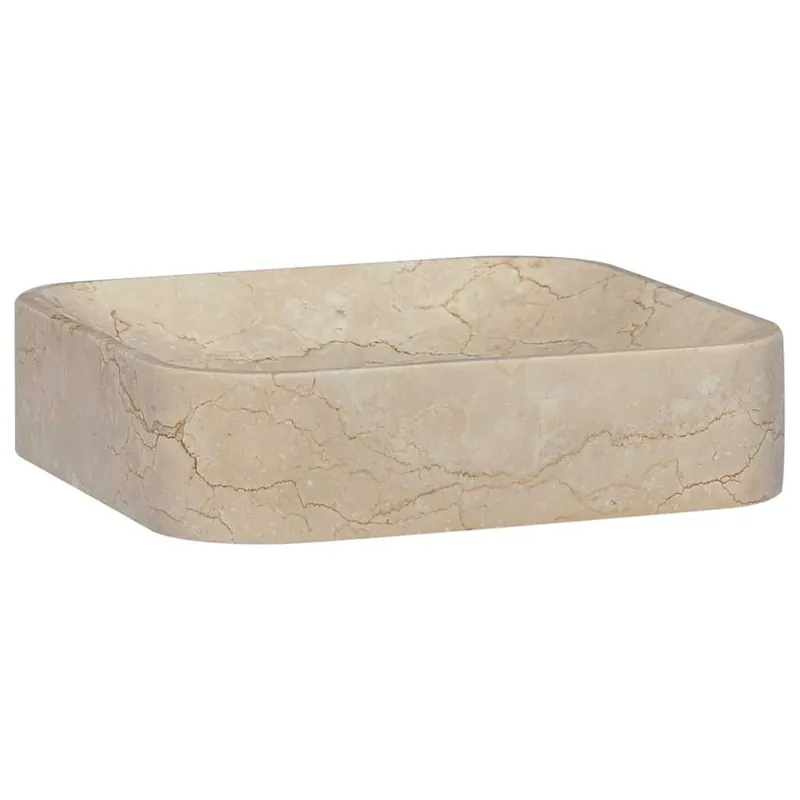 vidaXL Lavabo gris mármol 40x40x10 cm - Baño