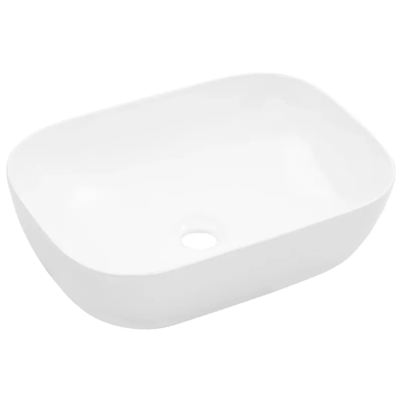 vidaXL Lavabo 45,5x32x13 cm cerámica blanco - Baño