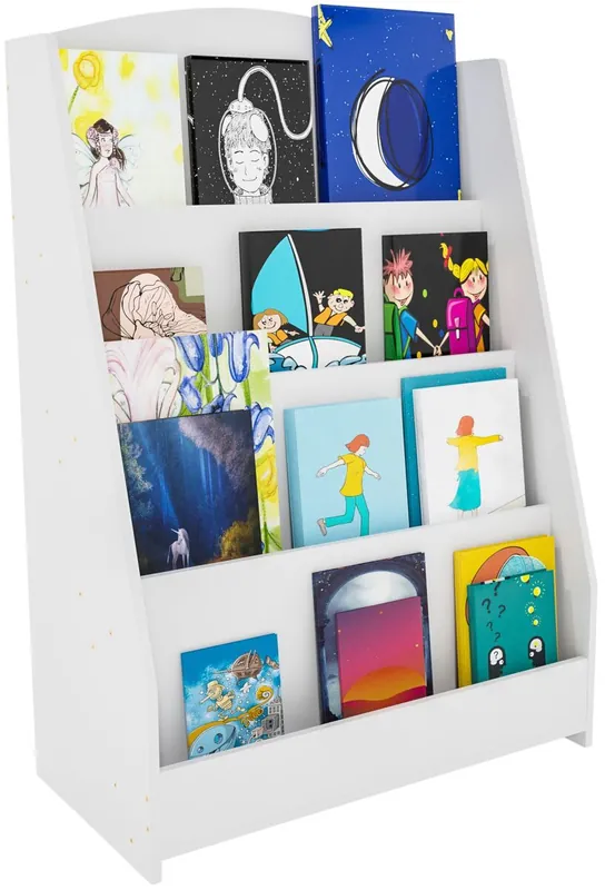Librería Melfa de madera con 4 estantes Blanco 30X60X88 cm - Bebé