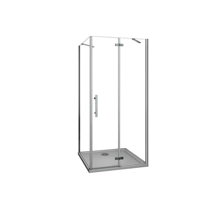 AICA Mampara de ducha abatible+panel lateral,barra 50cm,vidrio antical 6mm 1000x900x1900mm - Baño