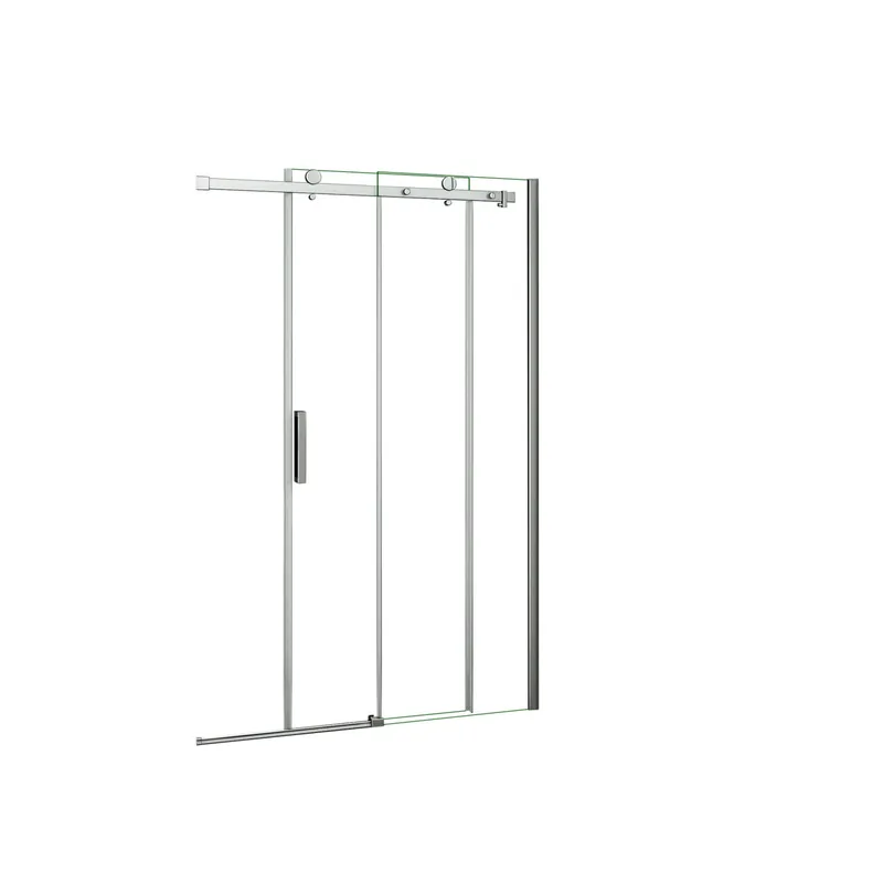 AICA Mampara de ducha corredera frontal perfil cromado vidrio templado 6mm (960-1000)x1950mm