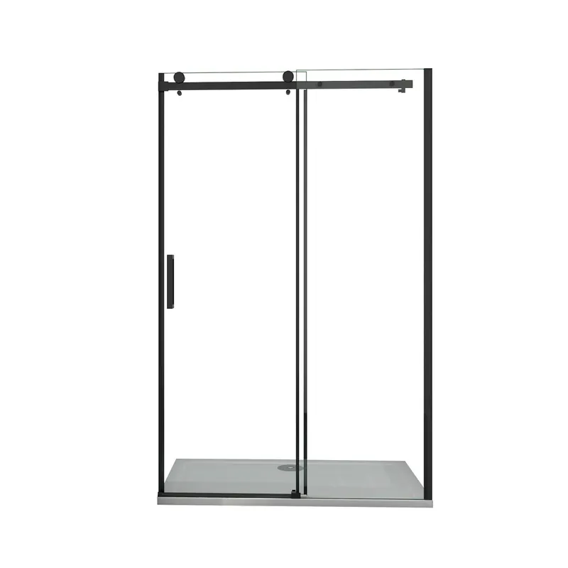 AICA Mampara de ducha corredera perfil negro mate vidrio 8mm antical (960-1000)x2000mm