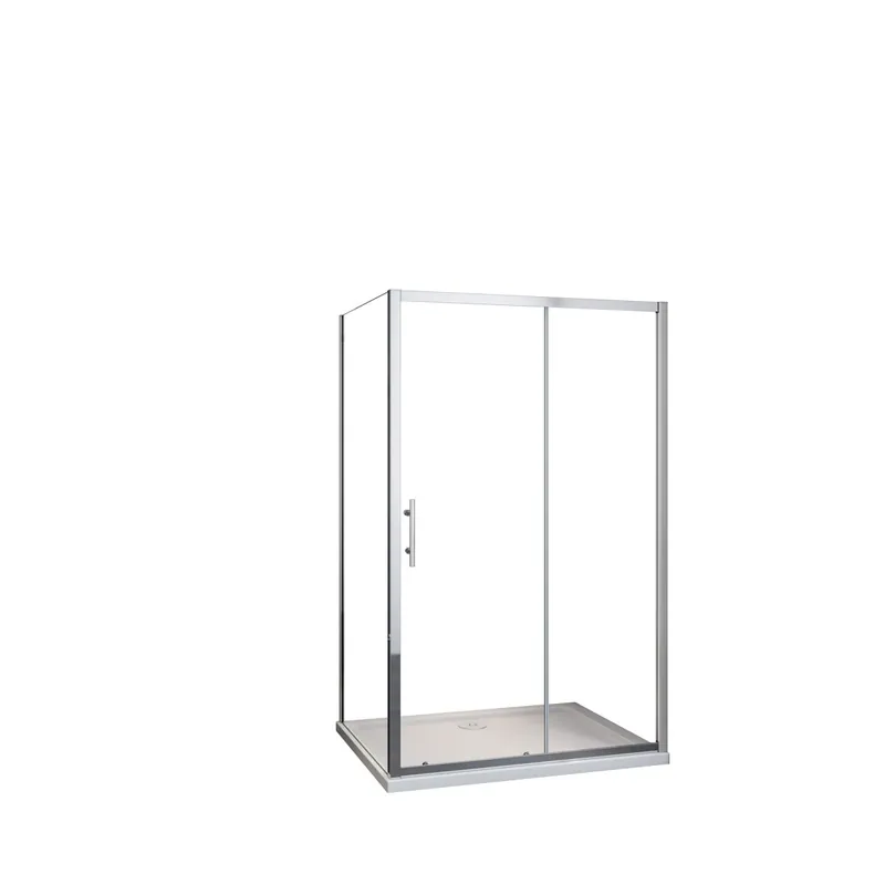 AICA Mampara de ducha corredera+panel lateral,vidrio templado 5mm,(961-1001)x(780-800)x1850mm