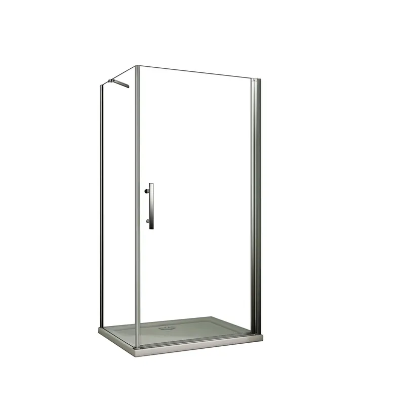 AICA Mampara de ducha abatible+panel lateral,barra 45cm,vidrio antical 6mm 700x700x1950mm - Baño