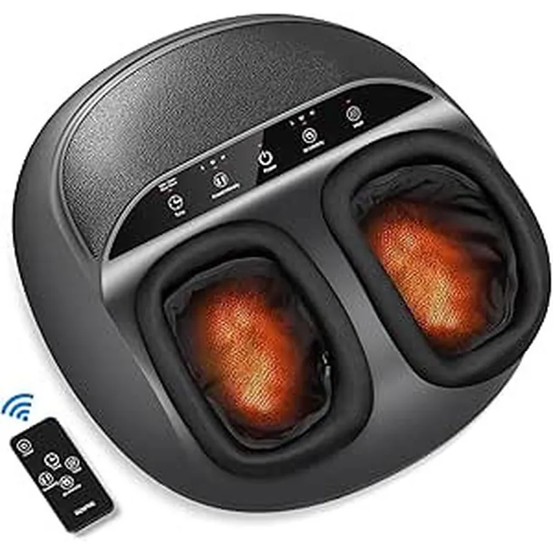 Renpho Masajeador de pies Shiatsu Premium eléctrico portátil negro con mando a distancia - Electrodomésticos