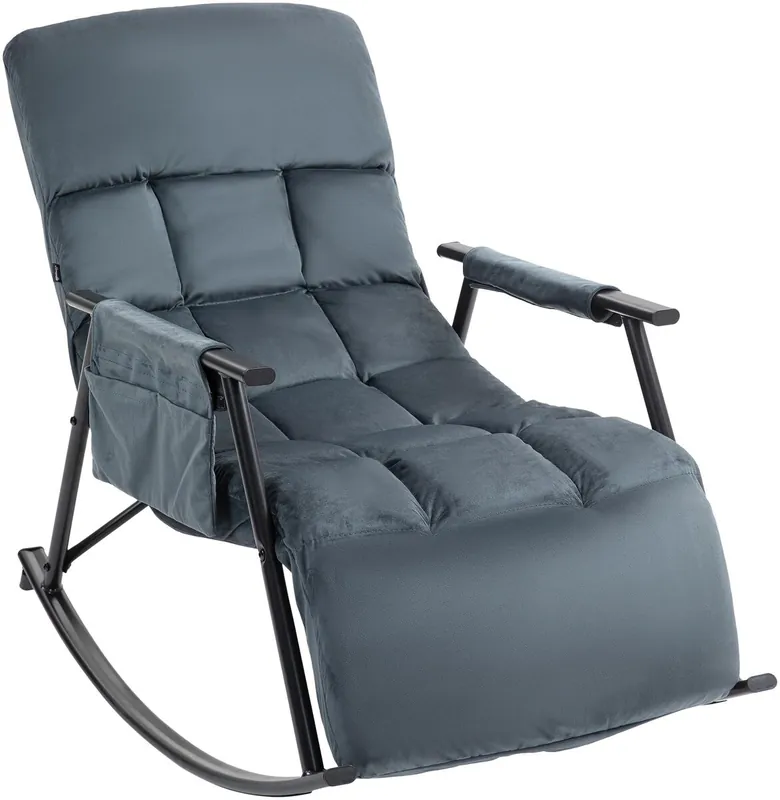 Mecedora Cathy Terciopelo Crema 100X61X66 cm - Sofás sillones puffs