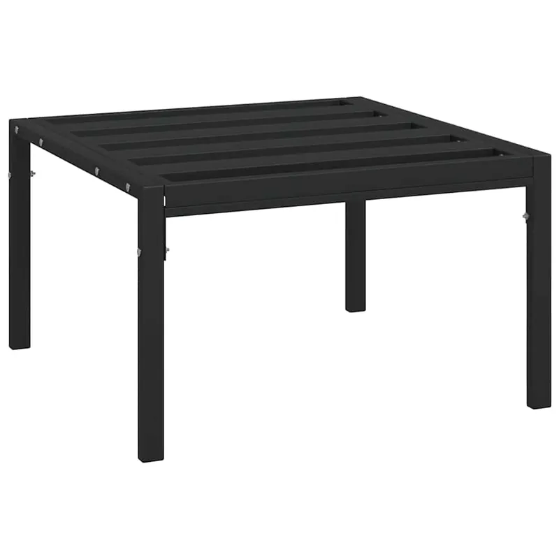 Mesa de Café - Mesa de Centro de jardín acero negro 60x60x35 cm