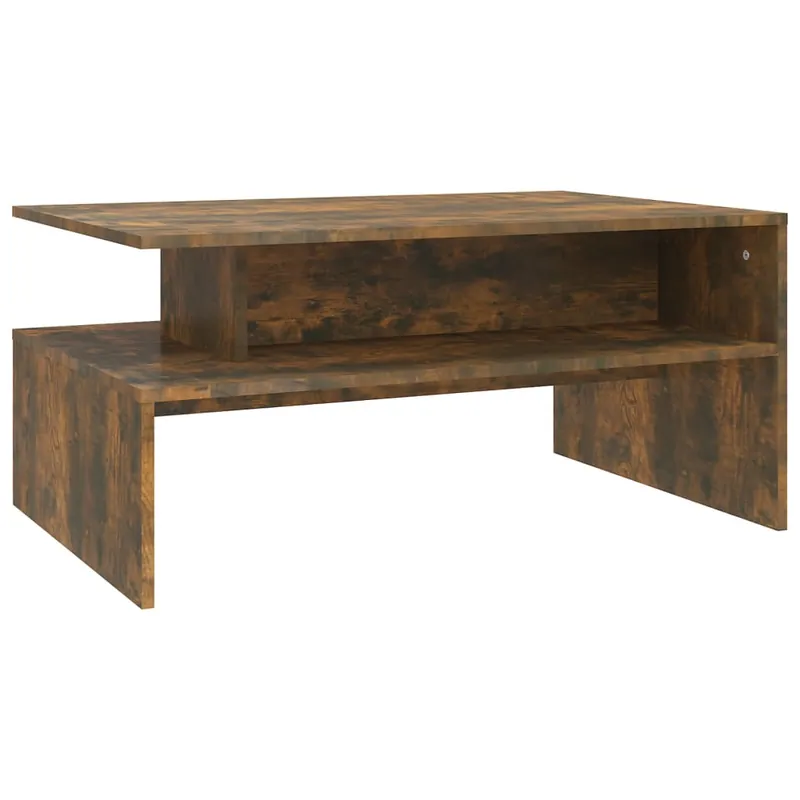 Mesa de Café - Mesa de Centro madera de ingeniería roble ahumado 90x60x42,5 cm