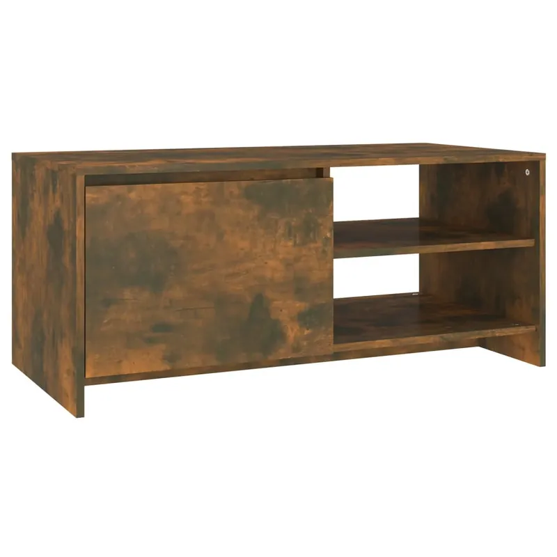 Mesa de Café - Mesa de Centro madera de ingeniería roble ahumado 102x50x45 cm