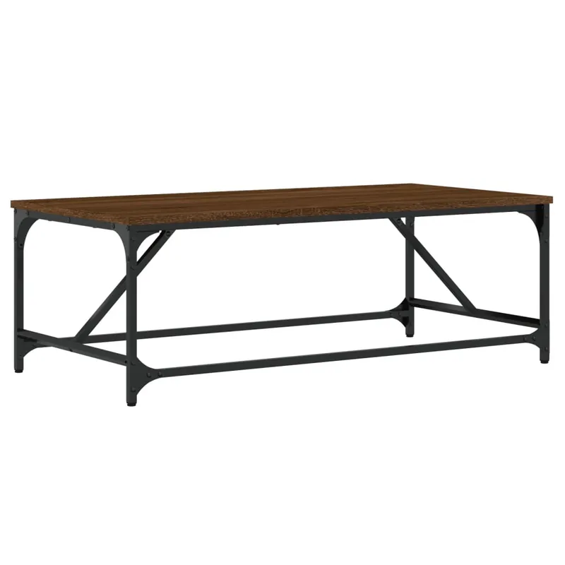 Mesa de Café - Mesa de Centro madera contrachapada marrón roble 100x50x35 cm