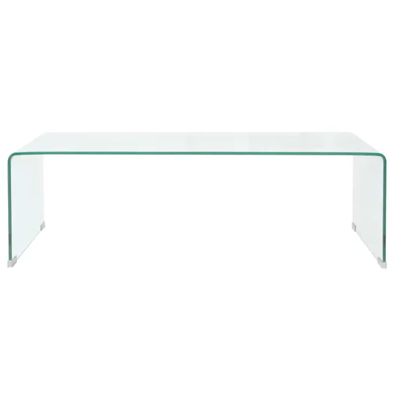 Mesa de Café - Mesa de Centro de vidrio templado transparente 98x45x30 cm