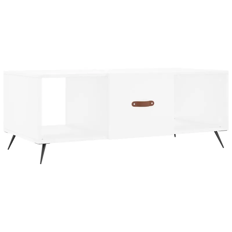 Mesa de Café - Mesa de Centro madera contrachapada blanco 102x50x40 cm