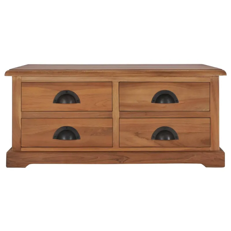 Mesa de Café - Mesa de Centro de madera maciza de teca 68x68x30 cm