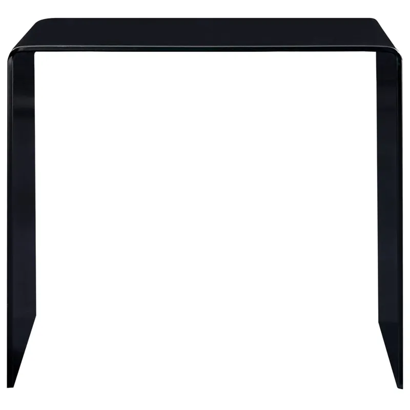 Mesa de Café - Mesa de Centro de vidrio templado negro 50x50x45 cm