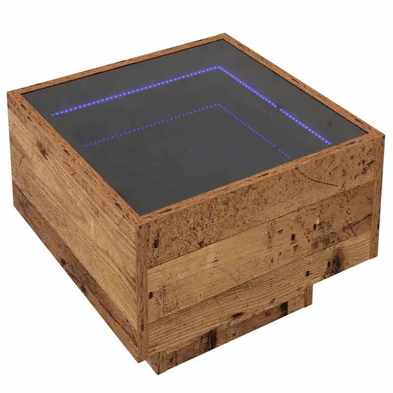 Mesa de Café Roble negro 40 x 40 x 30 cm Madera contrachapada - Muebles
