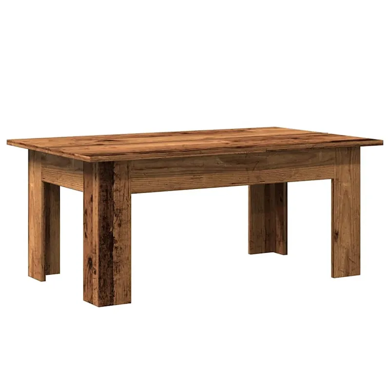 Mesa de Café Roble negro 100 x 60 x 42 cm Madera contrachapada - Muebles