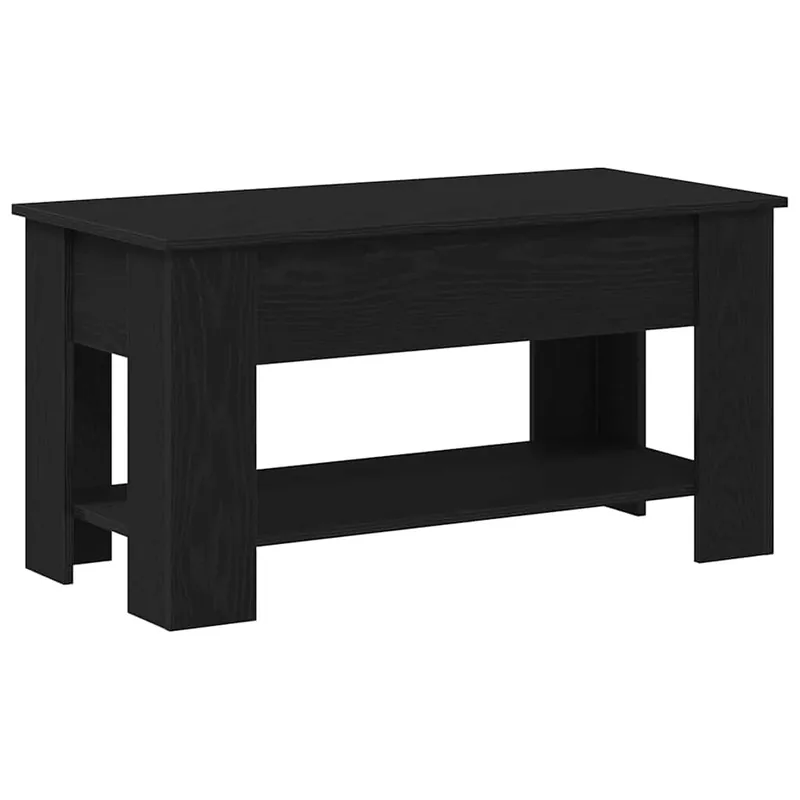 Mesa de Café Roble negro 101 x 49 x 52 cm Madera contrachapada - Muebles