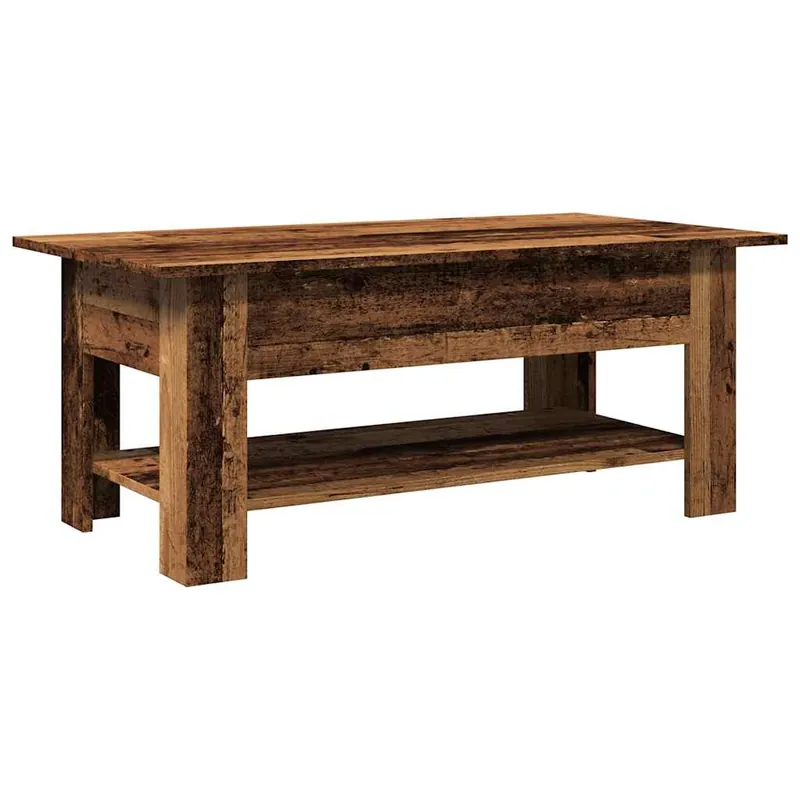 Mesa de Café Roble negro 102 x 55 x 42 cm Madera contrachapada - Muebles