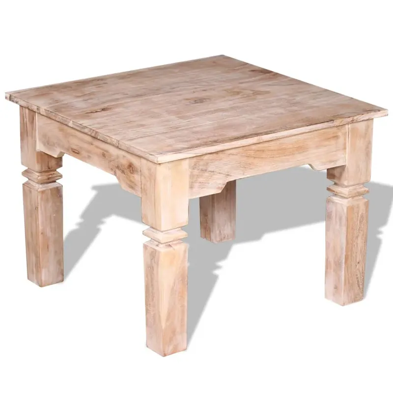 Mesa de centro de madera de acacia 60x60x45 cm - Muebles