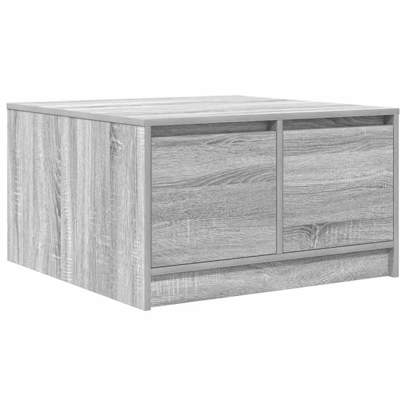 Mesa de centro con cajones blanca 70,5x70x40 cm - Muebles