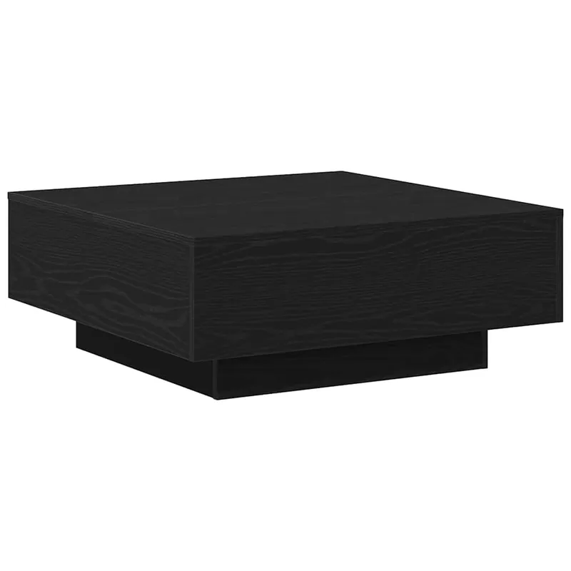 Mesa de Café Roble negro 80 x 80 x 31 cm Madera contrachapada - Muebles