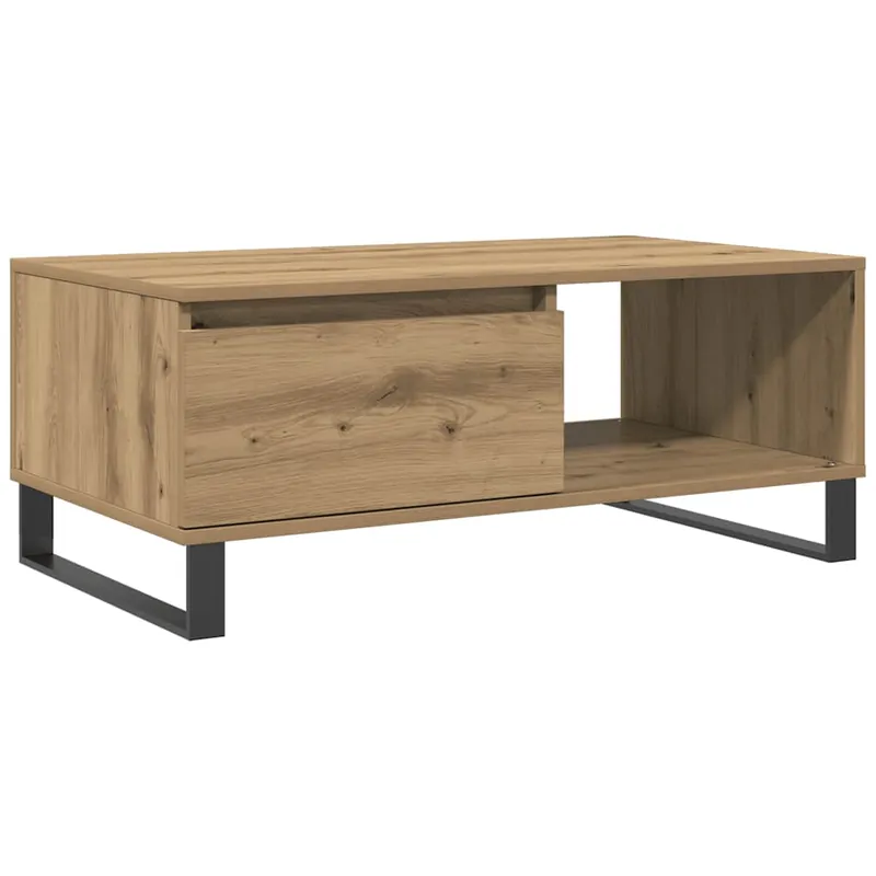 Mesa de centro madera de ingeniería envejecida 90x50x36,5 cm - Muebles