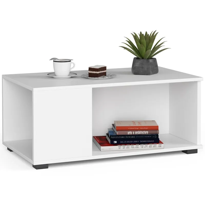 Mesa de centro AKORD JULIET Blanco 90 cm frente en color Blanco 90x51x38 cm - Muebles