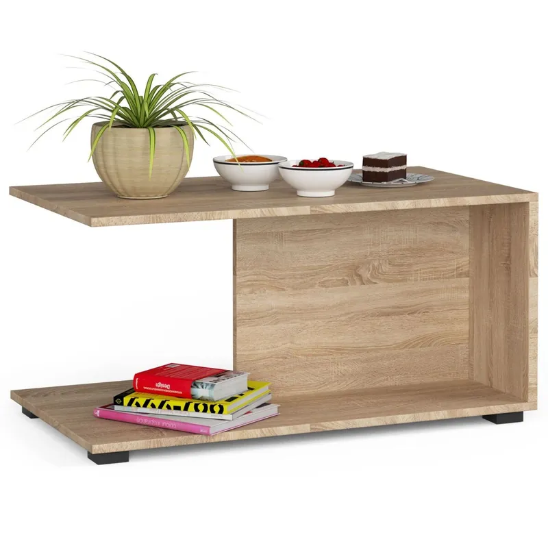Mesa de centro AKORD MARGO Blanco 90 cm frente en color Blanco 90x50x45 cm - Muebles