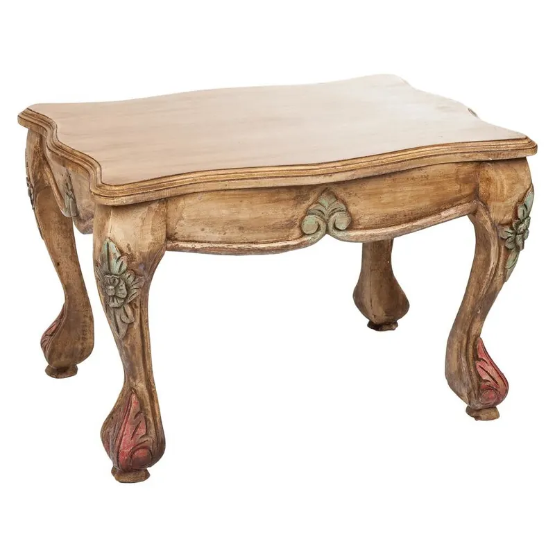 Mesa de centro de madera artesanal marrón 59x43x41 - Muebles