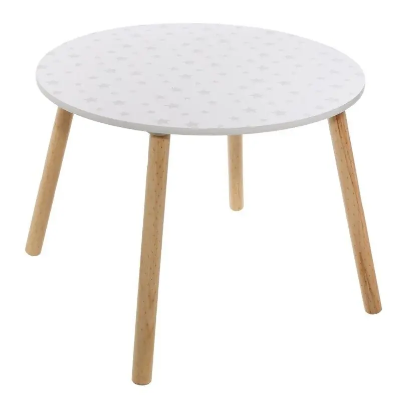 Mesita MDF blanco/gris 43x60x60cm - Bebé
