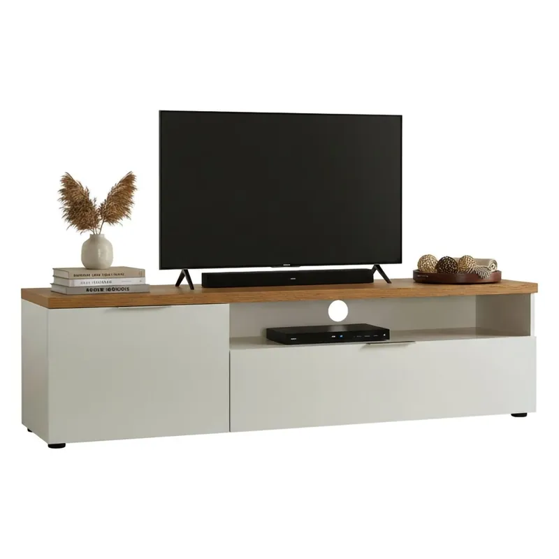 Mueble para TV con un cajón en madera aglomerada - Muebles