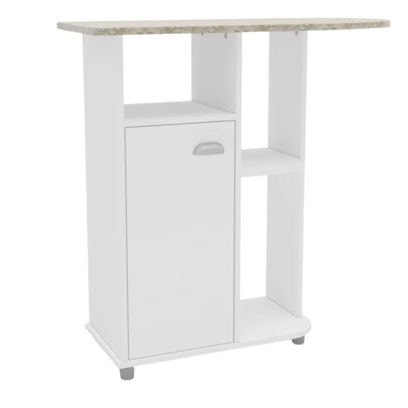 Mueble Auxiliar De Planchado Color Blanco 91x91 cm - Muebles