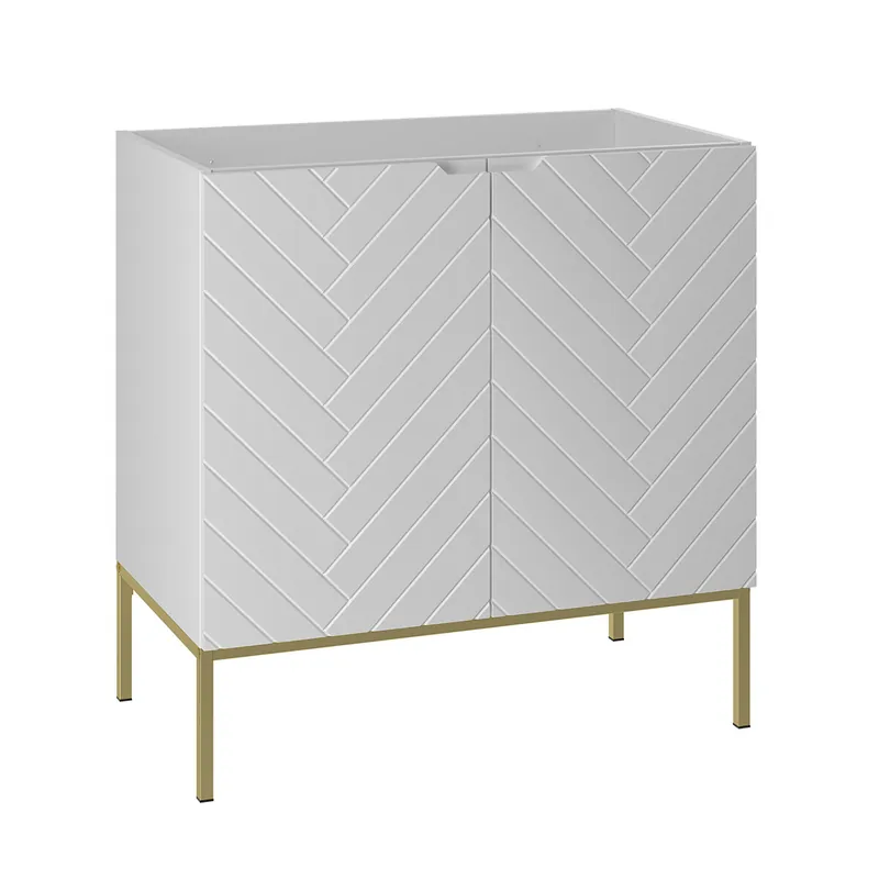 Mueble bajo lavabo 80cm 2 puertas sobre patas Daria Cachemira - Baño