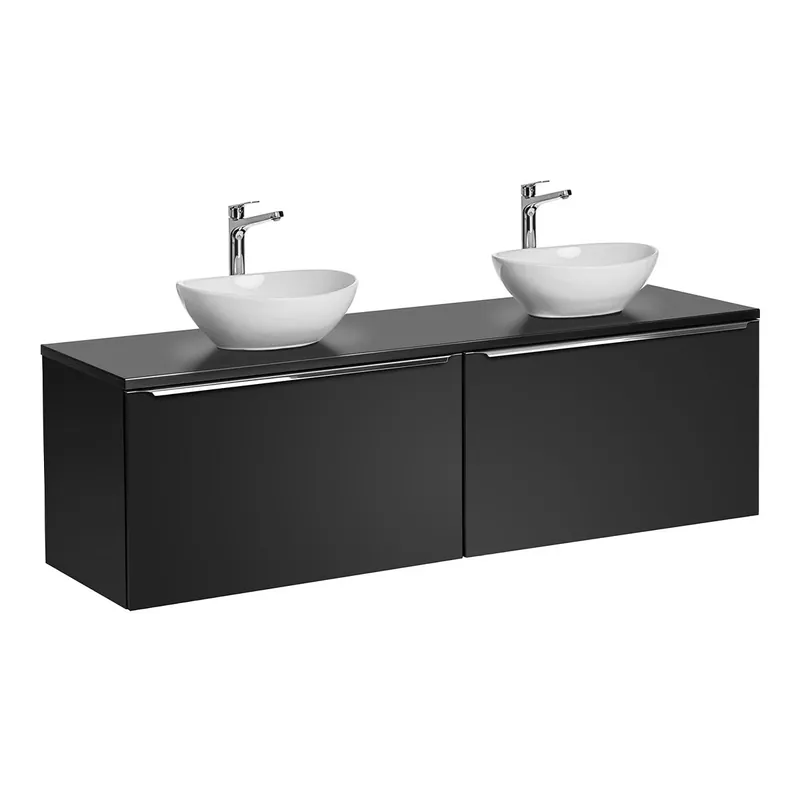 Mueble bajo lavabo doble 160 cm Éros Negro - Baño