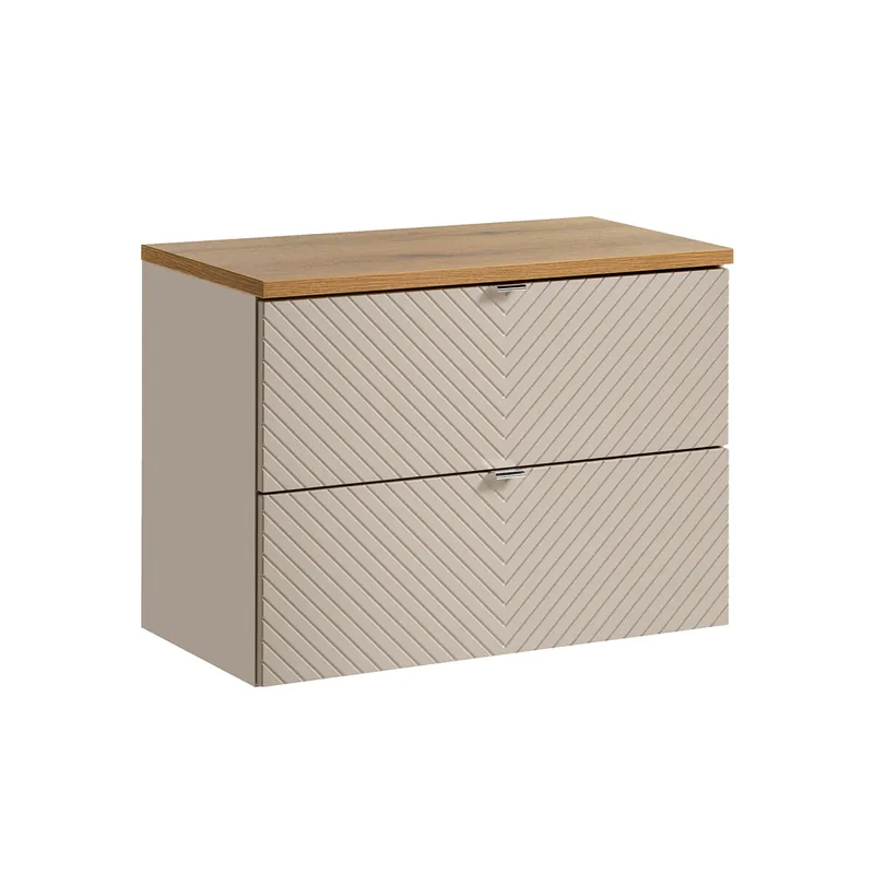 Mueble bajo lavabo 80cm encimera Manoa Cachemira y madera - Baño
