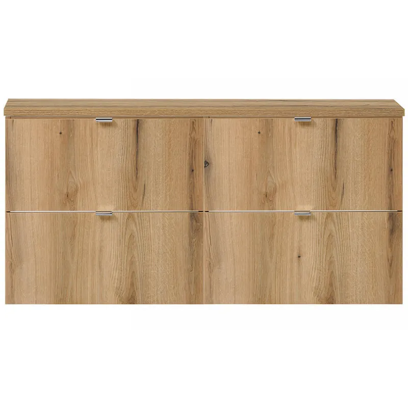 Mueble de baño bajo lavabo Newport con 4 cajones 120x60x40 cm - Efecto roble